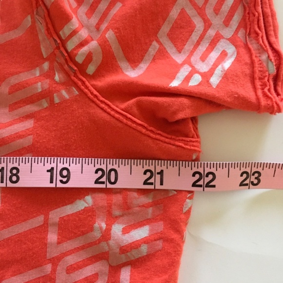 VTG Diesel Coral Spell Out Graphic All Over Print T-Shirt Womens Sz L Y2K - Picture 12 of 13